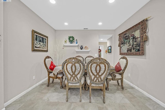 view of dining area