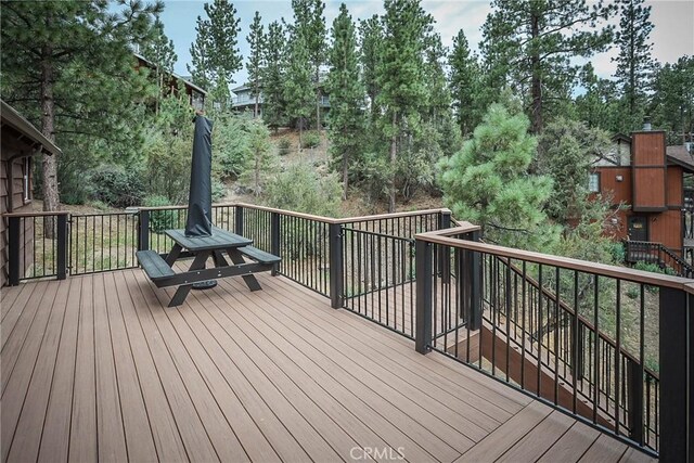 view of wooden deck