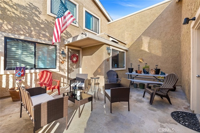 view of patio with outdoor lounge area