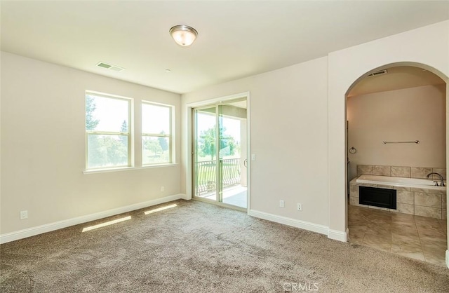 view of carpeted empty room