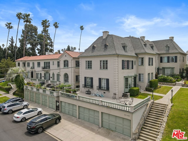 view of building exterior with a garage