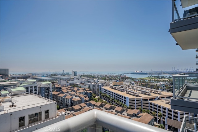 property's view of city with a water view