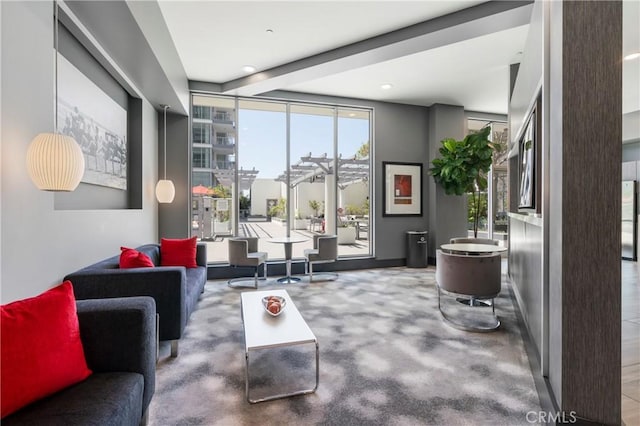 400 W Ocean Blvd Unit 1601, Long Beach, CA 90802 - community lobby featuring recessed lighting and expansive windows