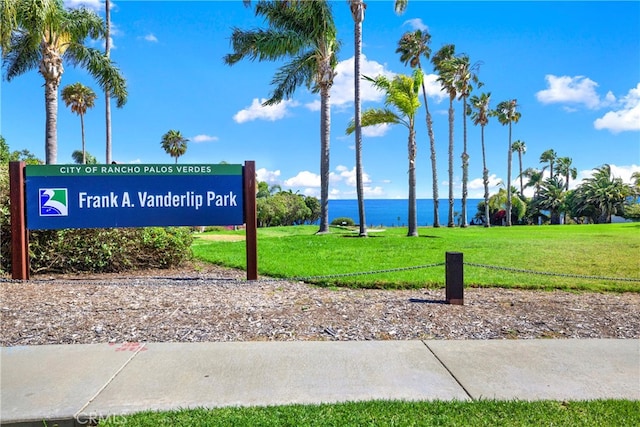 32701 Via Palacio, Rancho Palos Verdes, CA 90275 - view of community with a yard and a water view