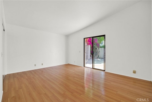 32701 Via Palacio, Rancho Palos Verdes, CA 90275 - empty room with lofted ceiling and light wood-style floors