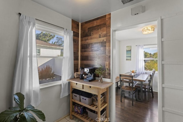 kitchen featuring dark hardwood / wood-style flooring