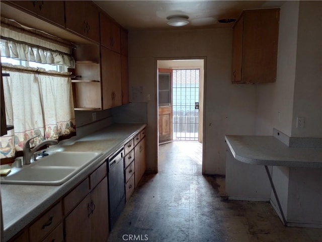 kitchen featuring dishwasher and sink