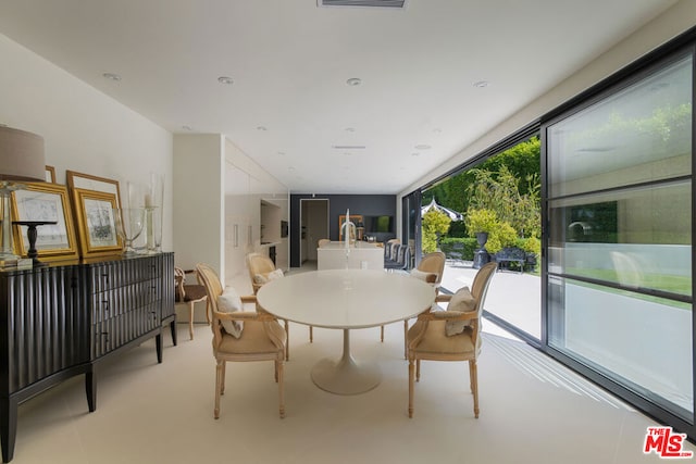 view of dining area