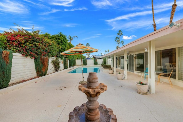 view of pool with a patio area