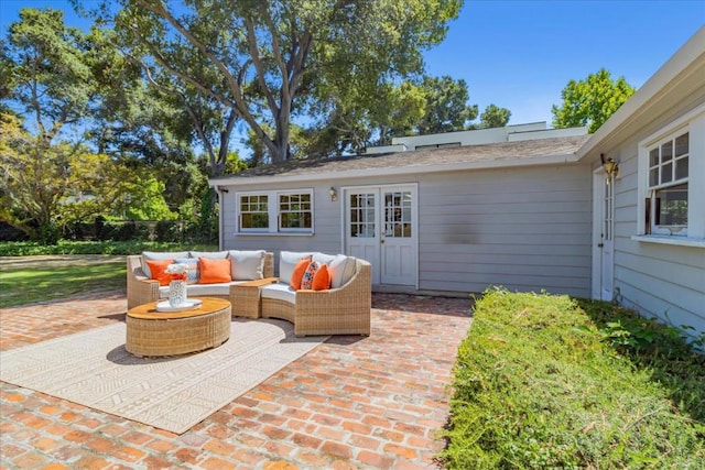 view of patio featuring an outdoor hangout area