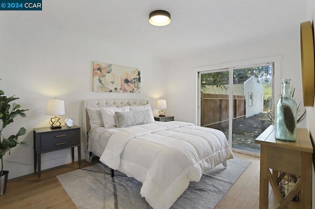 bedroom featuring wood-type flooring