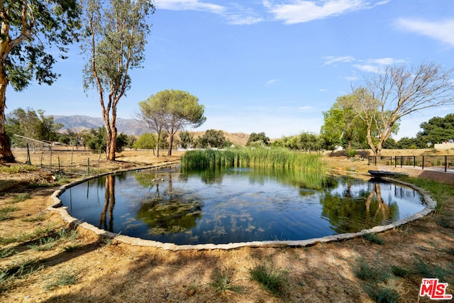 view of water feature featuring a mountain view