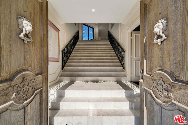 view of stairs