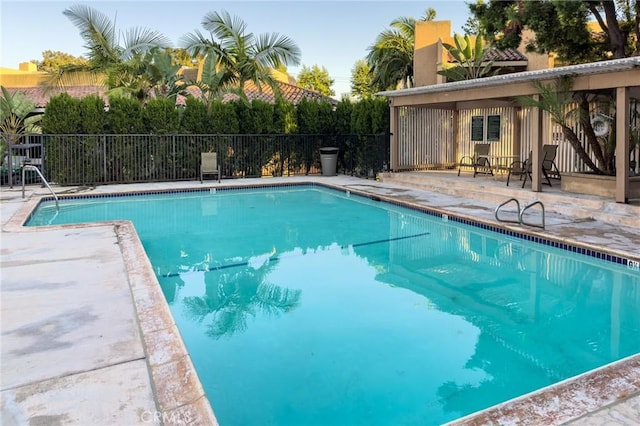 view of pool with a patio