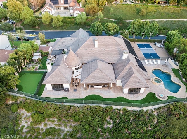 birds eye view of property