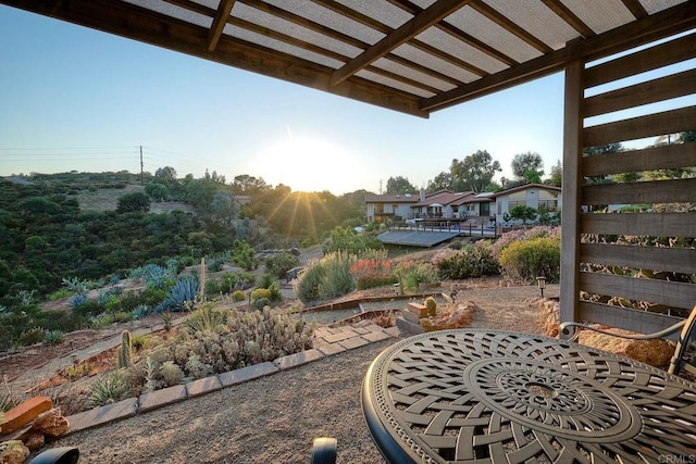 view of yard with a patio area