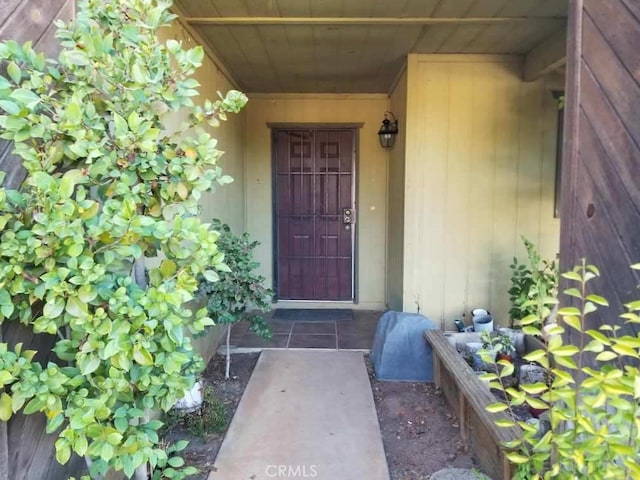 view of doorway to property