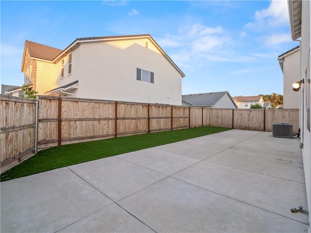 view of patio featuring central AC unit