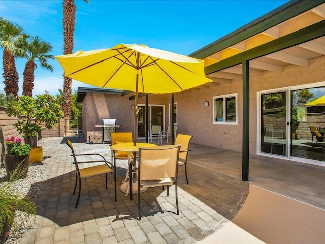 view of patio featuring grilling area