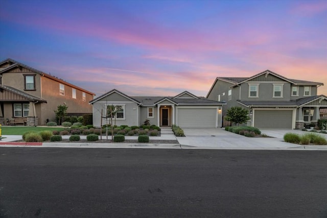 view of front of house featuring a garage