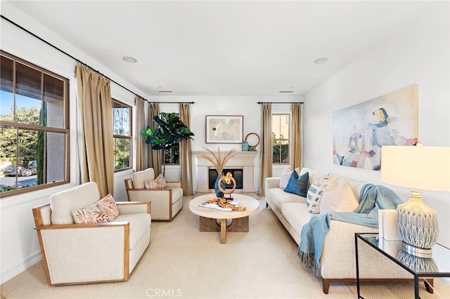 view of carpeted living room