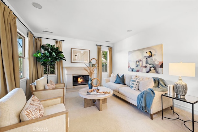 view of carpeted living room