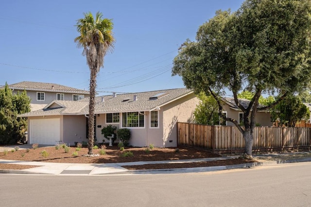 view of front of house featuring a garage