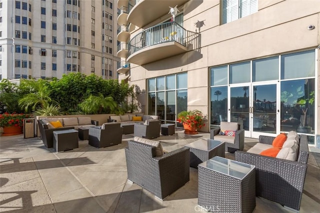 850 E Ocean Blvd Unit 613, Long Beach, CA 90802 - view of patio / terrace featuring outdoor lounge area and a balcony