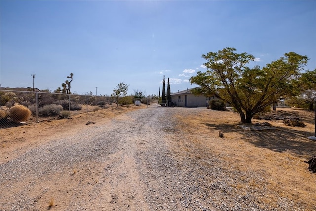 view of road featuring a rural view