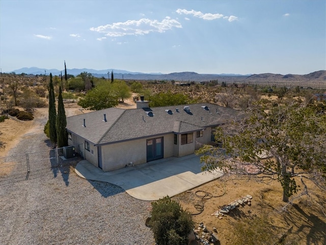 aerial view featuring a mountain view