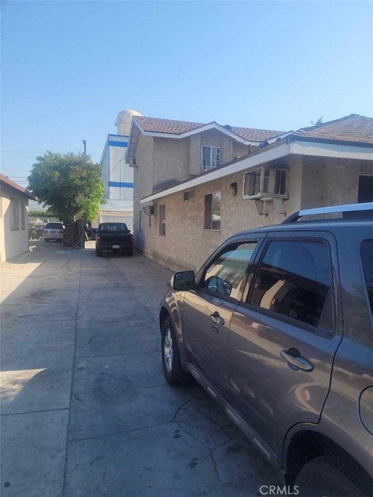 exterior space with stucco siding