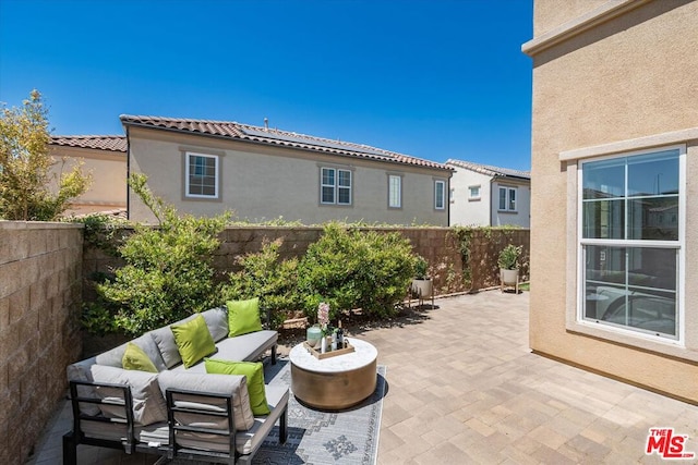 view of patio with outdoor lounge area