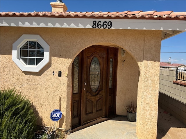 view of entrance to property