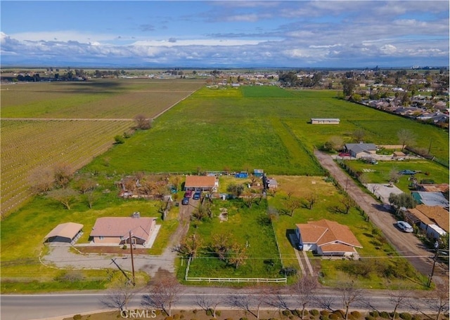 bird's eye view with a rural view