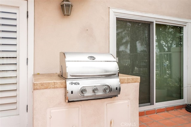 view of patio / terrace featuring a grill