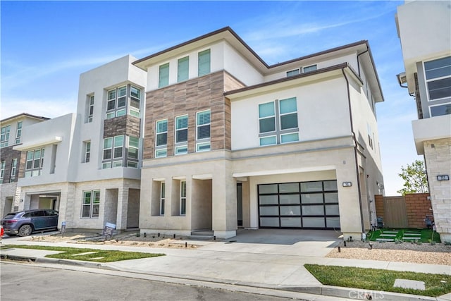 contemporary house with a garage