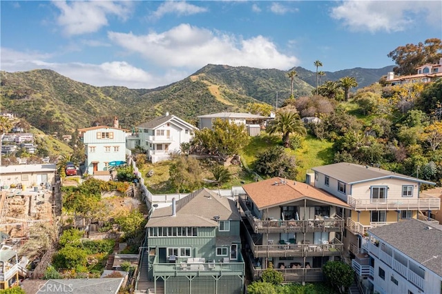 310 Whittley Ave Unit A, Avalon, CA 90704 - birds eye view of property with a residential view and a mountain view
