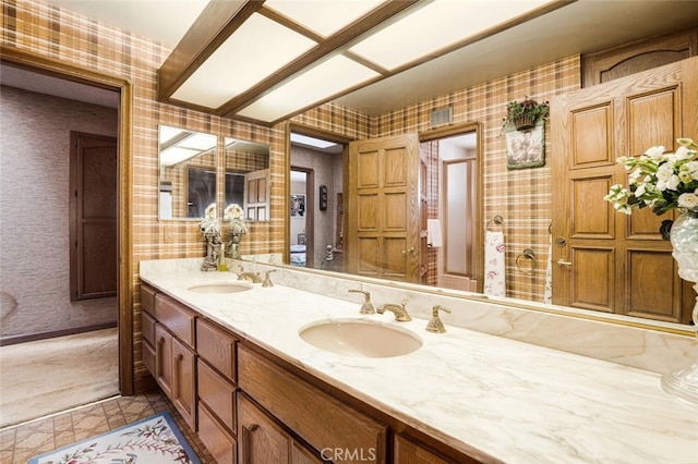 bathroom with vanity