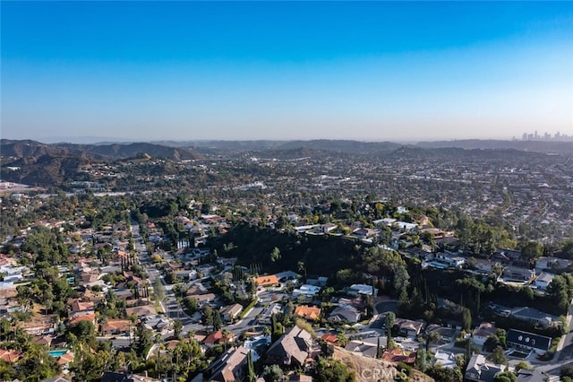 aerial view featuring a mountain view