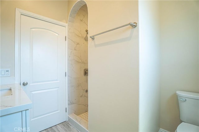 9246 Cedros Ave Unit 1, Panorama City, CA 91402 - bathroom with a marble finish shower and vanity