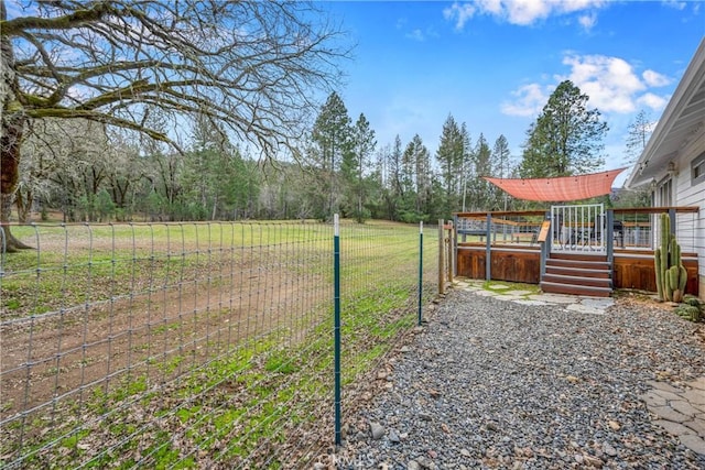 view of yard featuring a deck