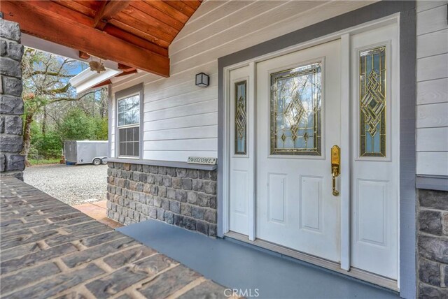 view of doorway to property