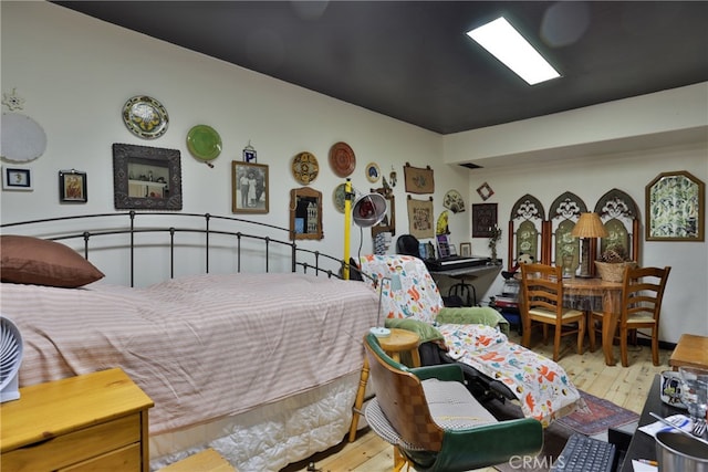 bedroom featuring light hardwood / wood-style flooring