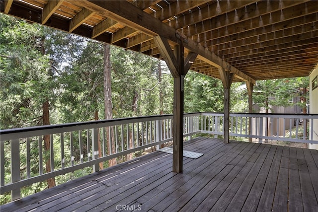 view of wooden terrace