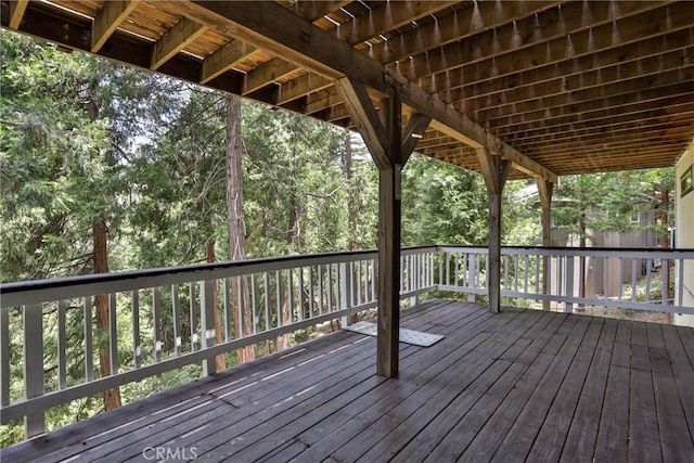 24048 Altdorf Dr, Crestline, CA 92325 - view of wooden terrace