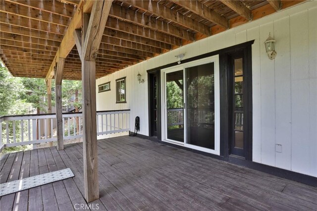 24048 Altdorf Dr, Crestline, CA 92325 - view of wooden terrace