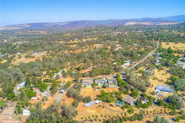 bird's eye view featuring a mountain view