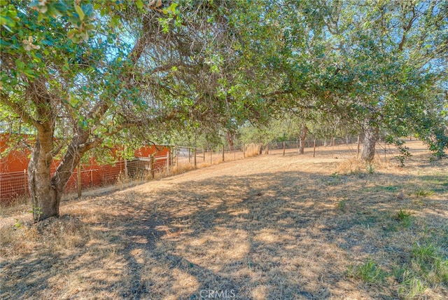 view of yard featuring a rural view