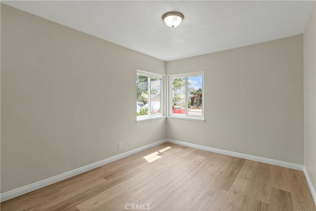 empty room featuring light hardwood / wood-style flooring