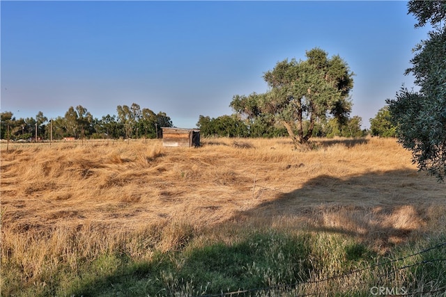 view of yard featuring a rural view